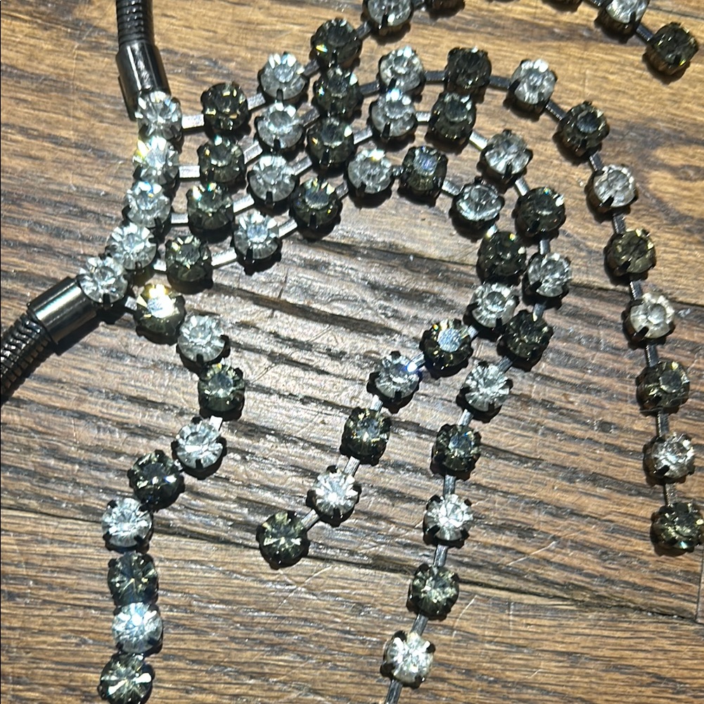 Elegant Black And Silver Necklace